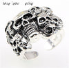 Fashion phantom skeleton, standard standard alloy motorcycle ring, antique Gothic Rock halloween ball, adjustable size.