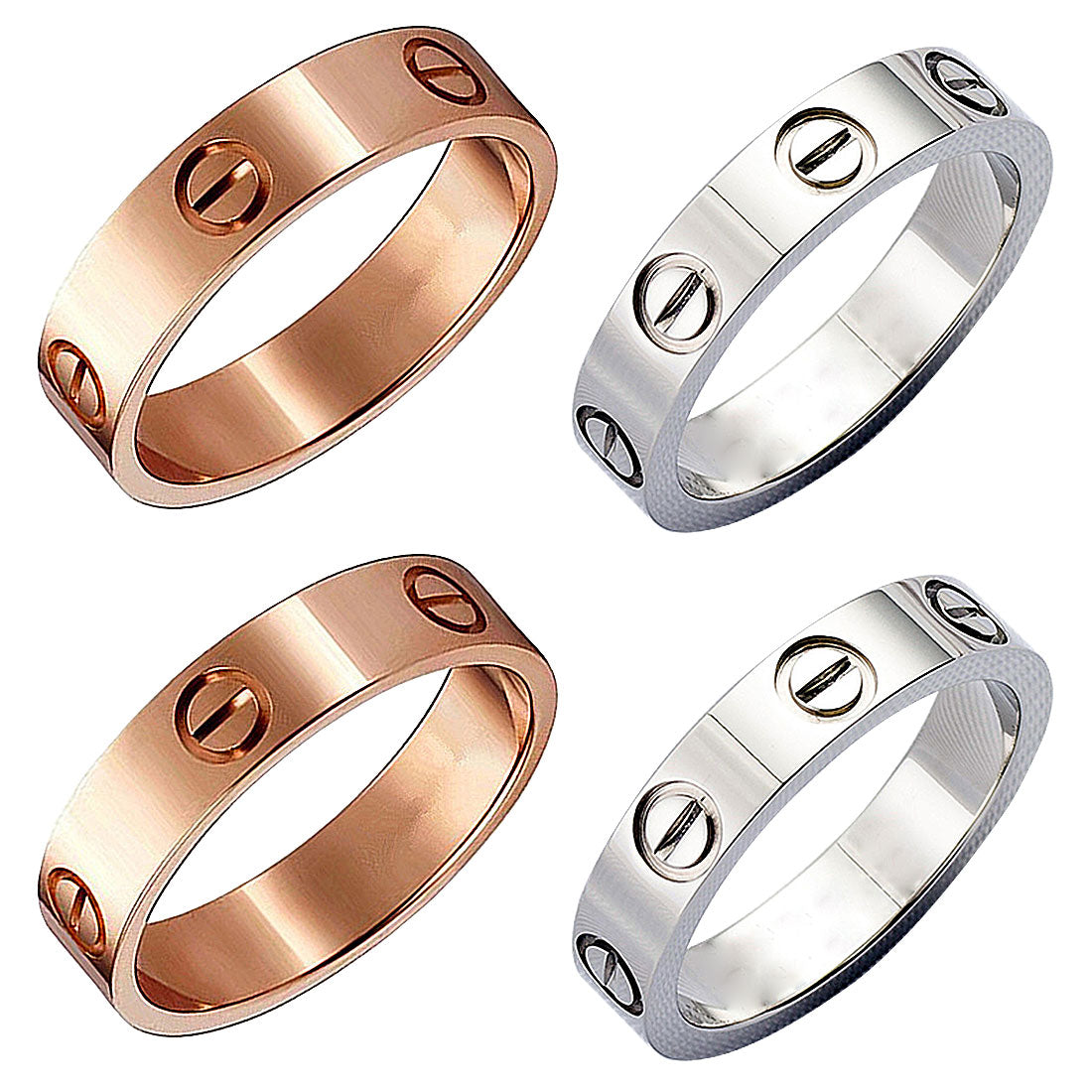Fashion screw ring rose gold Color Classic Couple carter love Rings for Woman Man Gift Never Fade Co Simple