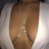 sexy bikini crystal chain thigh chain chest chain exquisite simple Rhinestone chain chest chain gift for lovers
