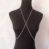 sexy bikini crystal chain thigh chain chest chain exquisite simple Rhinestone chain chest chain gift for lovers