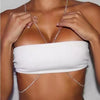 sexy bikini crystal chain thigh chain chest chain exquisite simple Rhinestone chain chest chain gift for lovers