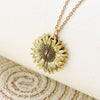 sunflower charm necklace Clavicle Chain Open Locket pendant  gold colour for girl women Jewelry Gift birthday