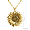 sunflower charm necklace Clavicle Chain Open Locket pendant  gold colour for girl women Jewelry Gift birthday