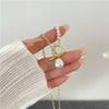 trend retro tro tender pearl necklace female 2021 tide temperament contracted neck chain clavicle chain