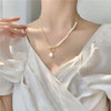 trend retro tro tender pearl necklace female 2021 tide temperament contracted neck chain clavicle chain