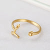 vacumm plated gold stainless steel rings A-Z 26 Letter Initial Name Unisex  For Women Men Finger Rings Jewelry