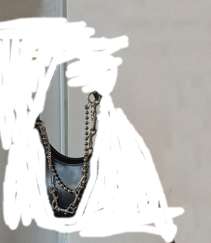 versatile Metal chain punk bag chain Decoration single shoulder slant across bag Pendant DIY Accessories