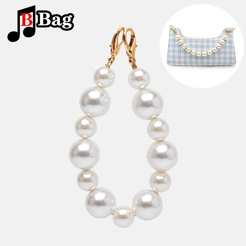 versatile Pearl chain Decoration single shoulder slant across bag Pendant DIY Underarm bag accessories handbag chain