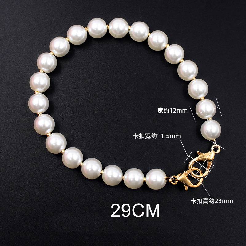 versatile Pearl chain Decoration single shoulder slant across bag Pendant DIY Underarm bag accessories handbag chain