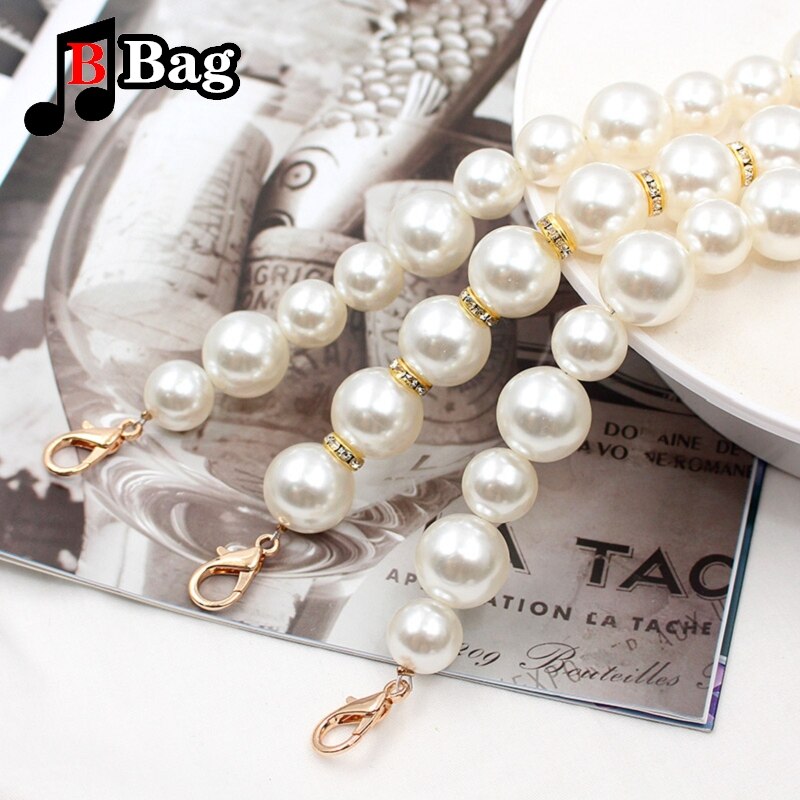 versatile Pearl chain Decoration single shoulder slant across bag Pendant DIY Underarm bag accessories handbag chain