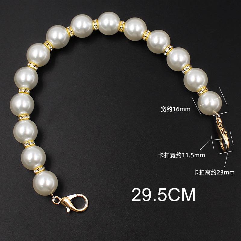 versatile Pearl chain Decoration single shoulder slant across bag Pendant DIY Underarm bag accessories handbag chain