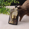vintage Ancient Nepal Thangka Buddha statue god ebony Elephant pendant necklace exotic for men and women sweater chain