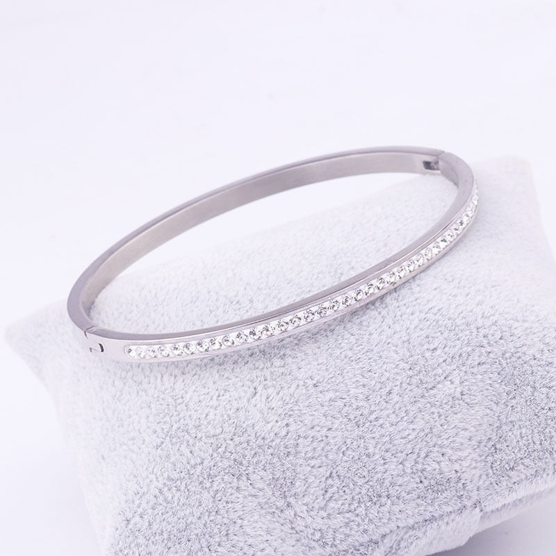 Fashion wedding jewelry 2020 New Fashion Titanium steel bracelet female Crystal from Austrian Bracelet 3 Colors For Women