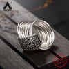 Fashion925 Sterling Silver Ring Jewelry for Man Women Adjustable Thai Sliver Finger Ring