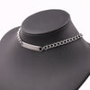 Fashionable Choker necklace Hip Hop Rectangular Piece Choker necklace Man Women Banquet Wine Party Jewelry Accessories Gift