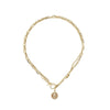 Fashionable Exaggerated Double Necklace Female Tide Simple Metal Chain Pendant Collarbone Chain