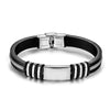 Fashionable Men's Sports Metal Silicone Bracelet Basketball Running Wrist Band Jewelry Accessories