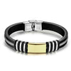 Fashionable Men's Sports Metal Silicone Bracelet Basketball Running Wrist Band Jewelry Accessories