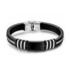 Fashionable Men's Sports Metal Silicone Bracelet Basketball Running Wrist Band Jewelry Accessories