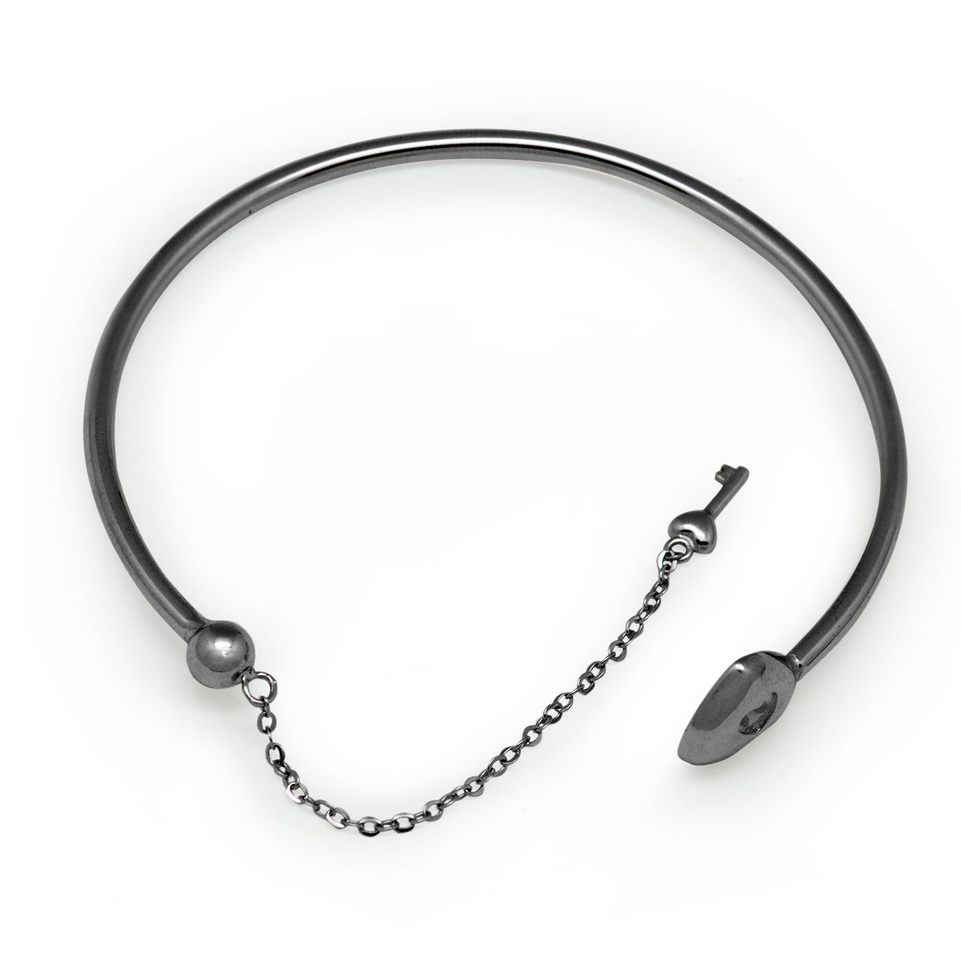 Fashionable Simple Adjustable Heart 925 Sterling Silver Bangle