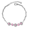 Fashionable Simple Elegant Heart Prom 925 Sterling Silver Bracelet