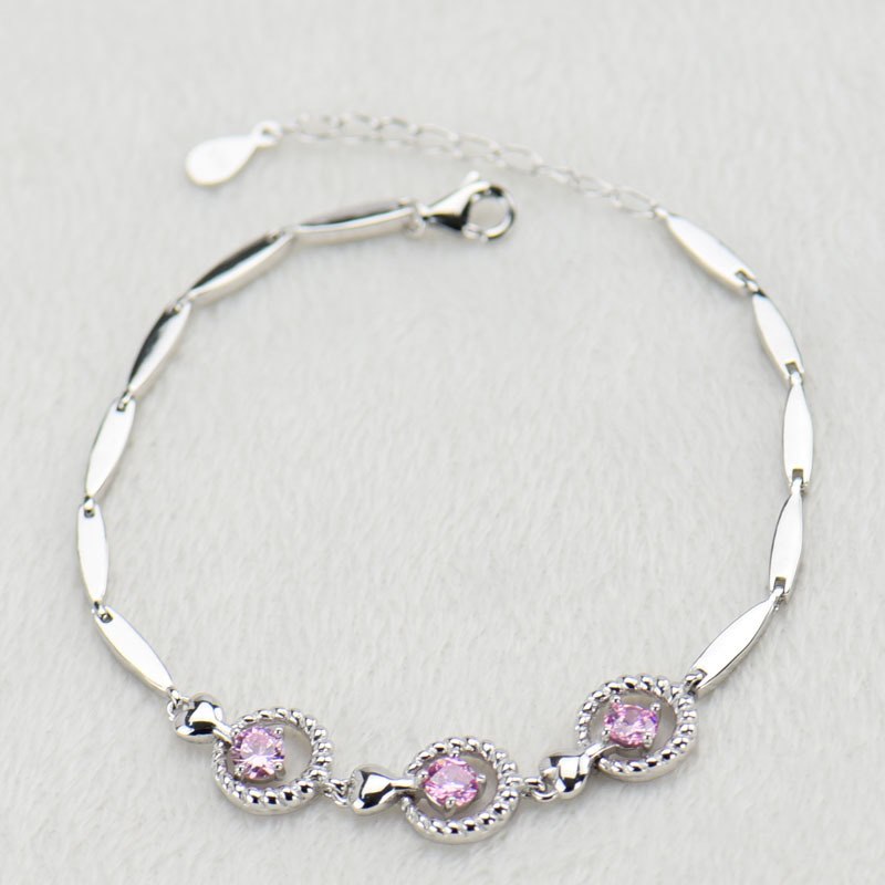 Fashionable Simple Elegant Hollow Heart 925 Sterling Silver Bracelet