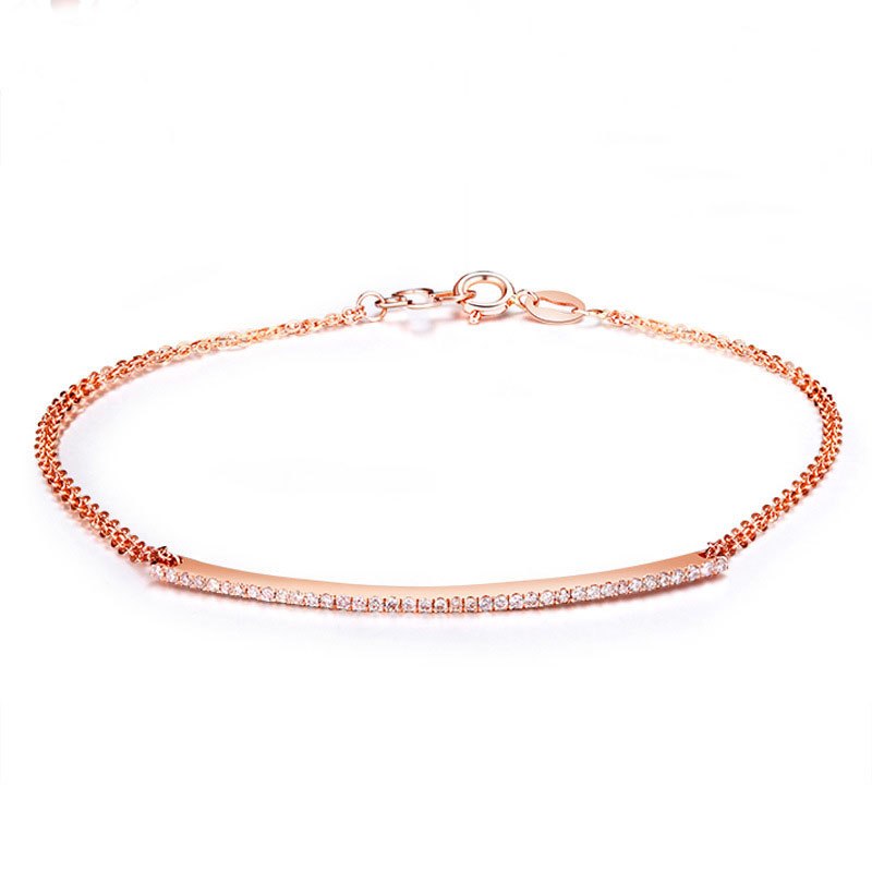 Fashionable Simple Elegant Prom Square 925 Sterling Silver Bracelet