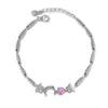 Fashionable Simple Elegant Star Moon Heart 925 Sterling Silver Bracelet