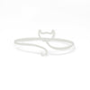 Fashionable Simple Gift Adjustable Cat 925 Sterling Silver Bangle