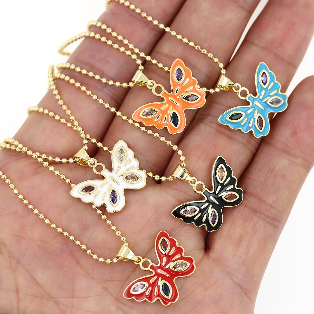 Fashionable and simple hot-selling butterfly pendant gift for girlfriends couples
