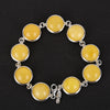 Fashionable ladies' bracelet natural ore 925 silver inlaid Amber Bracelet design factory direct package mail