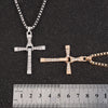 Fast and Furious Movies Actor Dominic Toretto  Rhinestone Cross Crystal Pendant Chain Necklace Men Jewelry