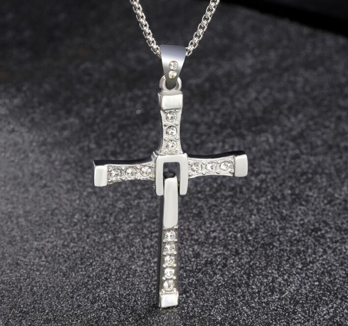Fast and Furious Movies Cross Necklace Men's Chain Dominic Toretto Sta