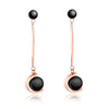 Elegant Pearl Tassel Stud Earring Woman Rose Gold Color Stainless Steel Birthd Jewelry Gift Never Fade Drop Shipping