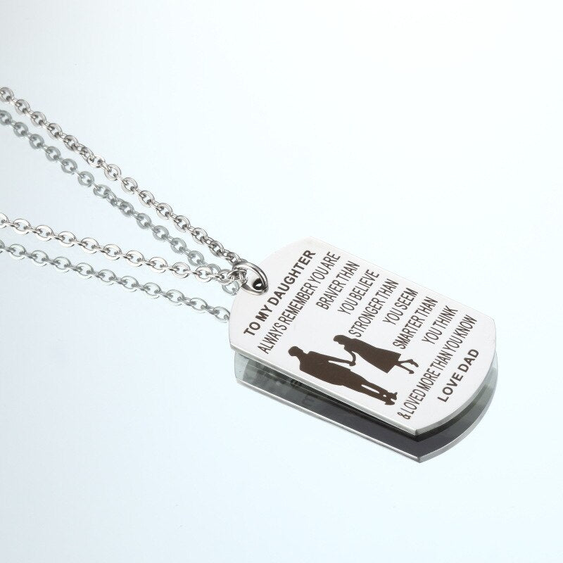 Father's Day Hip Hop Personality Custom Necklace For Men Stainless Steel Pendant  Party Jewelry Gift For Father