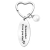 Father's Day gift keychain deep engraving for Dad father stainless steel charm birthday handmade charm keyring  present
