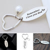 Father's Day gift keychain deep engraving for Dad father stainless steel charm birthday handmade charm keyring  present
