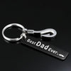 Fathers Day Birthday Keychain Gifts For Dad Dad Ever  Fishing  Hook  12*50MM  25MM