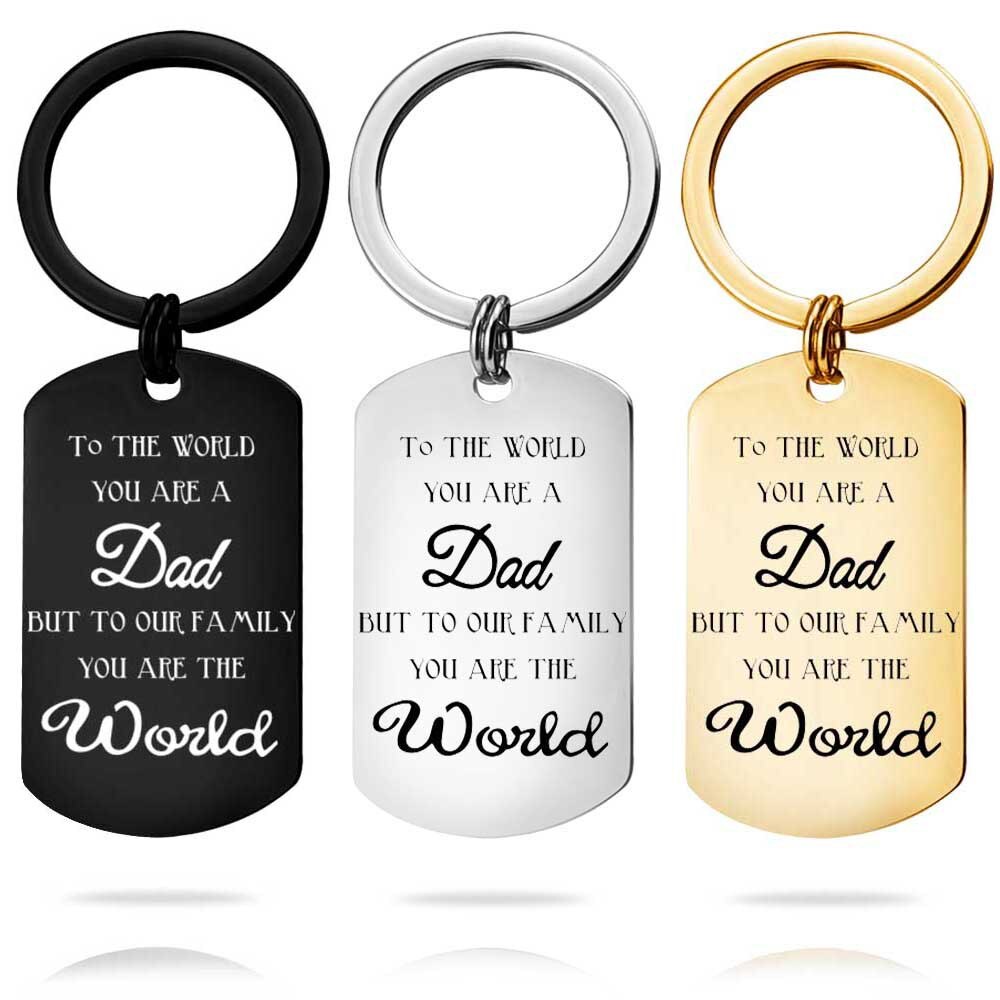 Fathers  Day  Birthday Keychain Gifts For Dad  Customize Name Or Logo 22*39mm