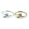 Fashion 2PCS/1Lot Gold or Silver Color Women Arrow Open Midi Finger Ring Jewelry Shiny Ring