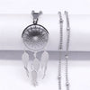 Feather Dream Catcher Stainless Steel Necklace Chain for Women/Men Silver Color Pendants Necklaces Jewelry colgante N7021S04