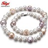 offer Baroque 7-8/10-11MM Multicolor Pearl Necklace for Women Trendy style Fine Pearl Jewelry Bijoux