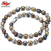 offer Baroque style 7-8MM Multicolor Pearl Necklace for Women New design Fine Jewelry Perla Gargantilla
