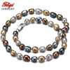 offer Baroque style 7-8MM Multicolor Pearl Necklace for Women New design Fine Jewelry Perla Gargantilla