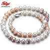 offer Baroque style 7-8MM Multicolor Natural Pearl Necklace for Women Fine Pearl Jewelry Colar Bijoux