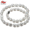 offer Gargantilla Baroque 7-8MM White Natural Pearl Choker Necklace for Women's Fine Pearl Jewelry