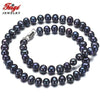 offer Potato shape 7-8MM Black Pearl Necklaces for Women's Classic style Fine Jewelry Perla Gargantilla