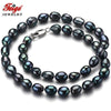offer Vintage style Baroque 7-8MM Black Pearl Choker Necklace for Women's Fine Pearl Jewelry Collar
