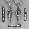 Femal Bodybuilding Fitness Long Men Necklaces Pendant Chain for Boyfriend Male Stainless Steel Jewelry Creativity Gift