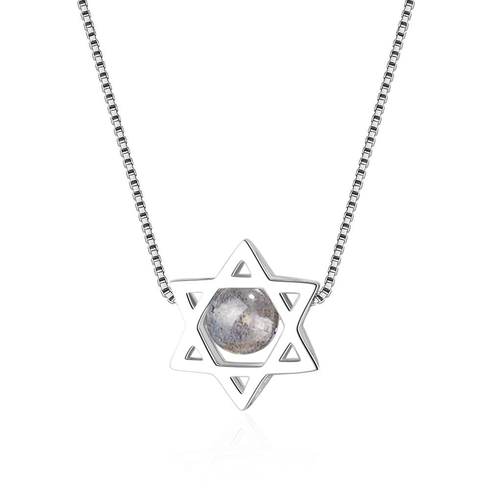 Female 925 Stamp Silver Color Star Crystal Pendants And Necklaces For Women Wedding Party  Jewelry 2022 Jewelry